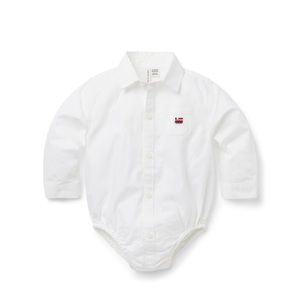 Janie & Jack - Baby Train Oxford Bodysuit (6-12 months)